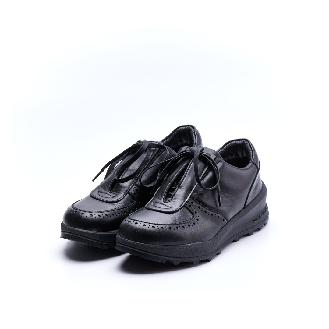 TRA-024　LEATHER SNEAKERS BL