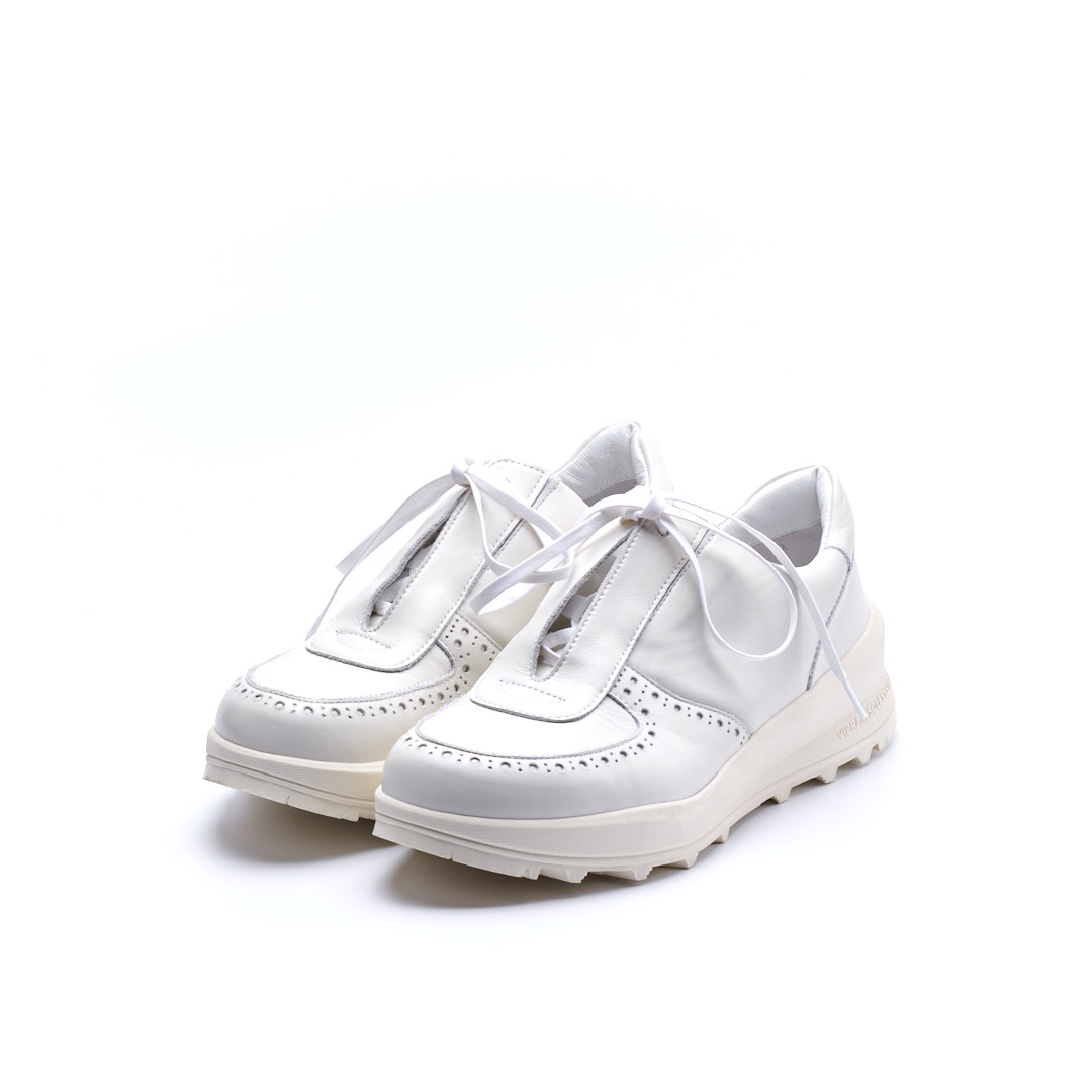 TRA-024　LEATHER SNEAKERS WH