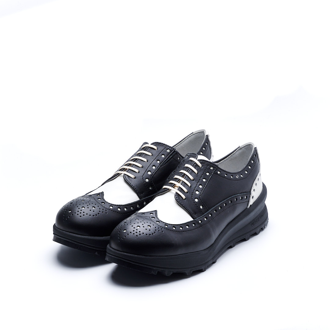 TRA-027　WING TIP SHOES BL/WHC