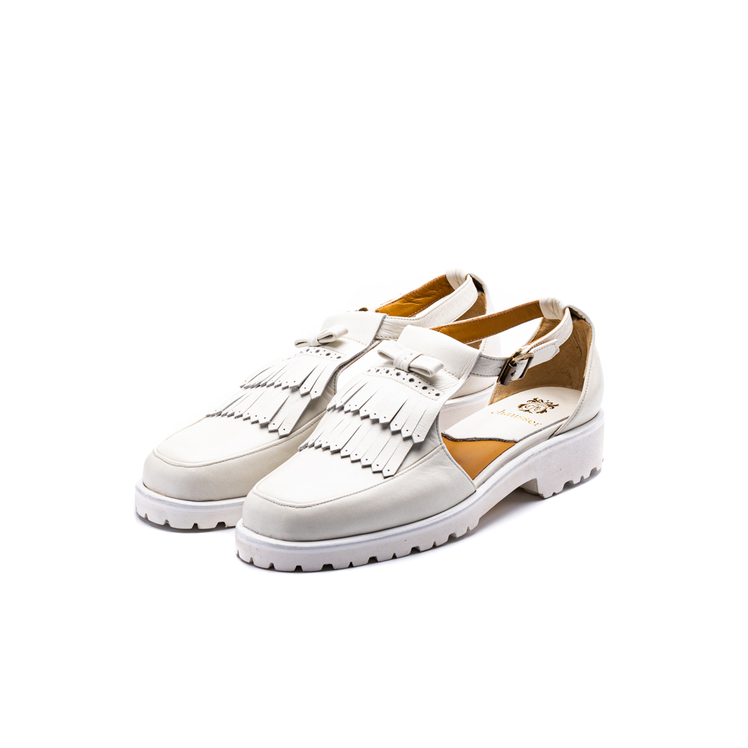 C-2340　U-TIP KILTIES SANDALS WH