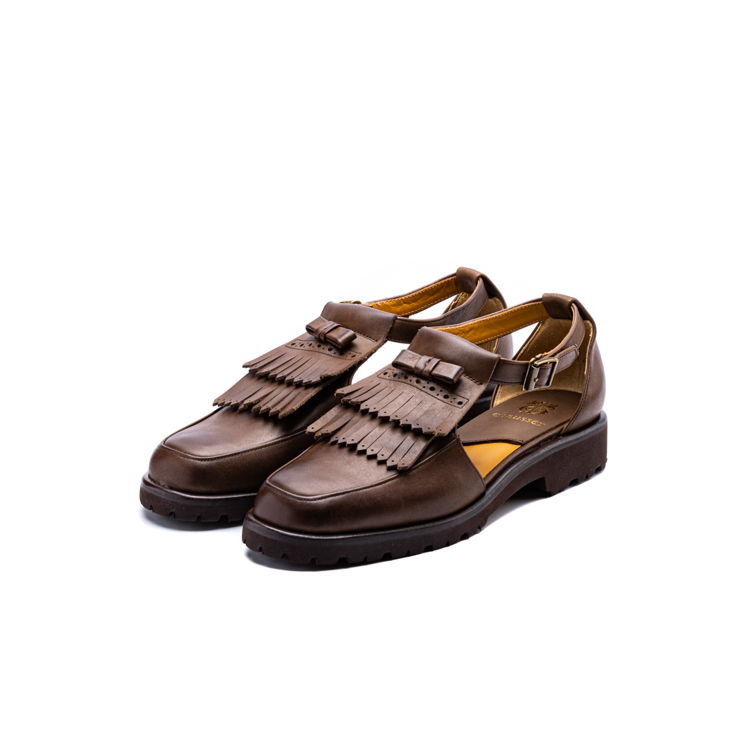 C-2340　U-TIP KILTIES SANDALS DBR