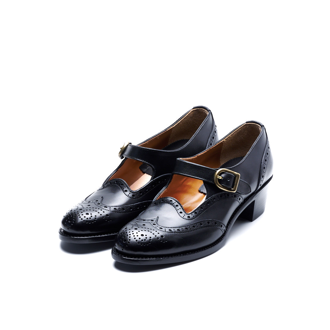 PC-5081　WING TIP HEEL SHOES BL