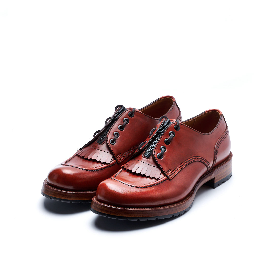 C-7062　U-MOCHA ZIPPER UNIT SHOES RBR