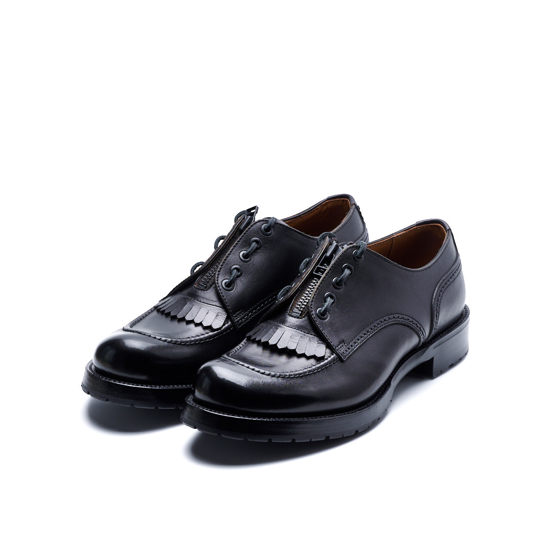C-7062　U-MOCHA ZIPPER UNIT SHOES BL