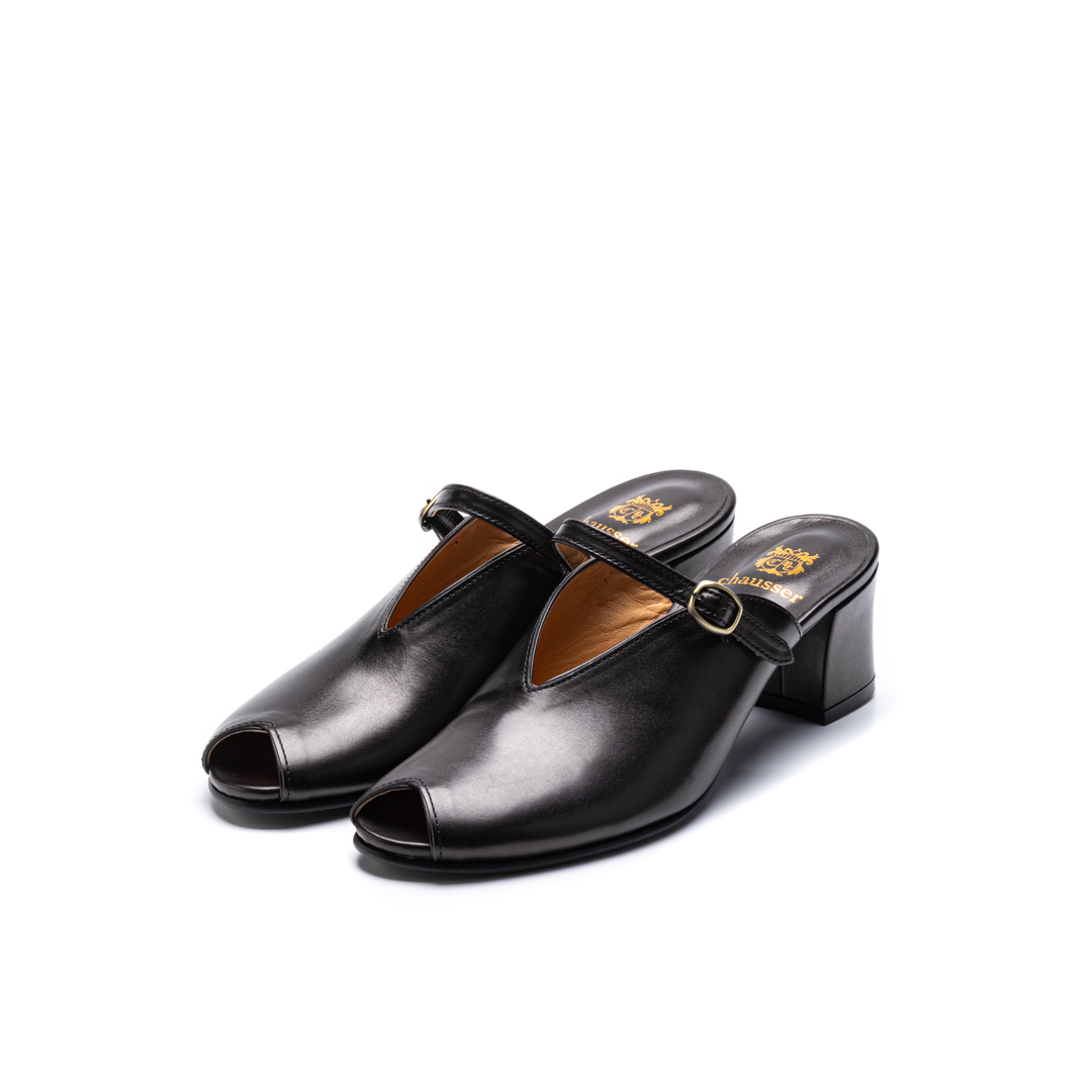 C-2304　STRAP HEEL MULE BL