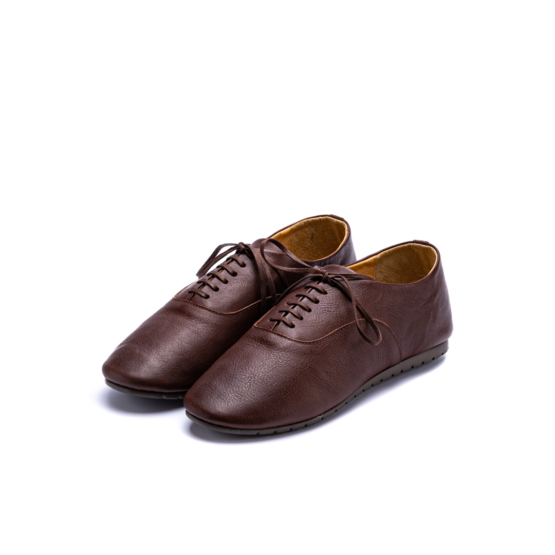 CT-02　LACE UP FLAT SHOES DBR