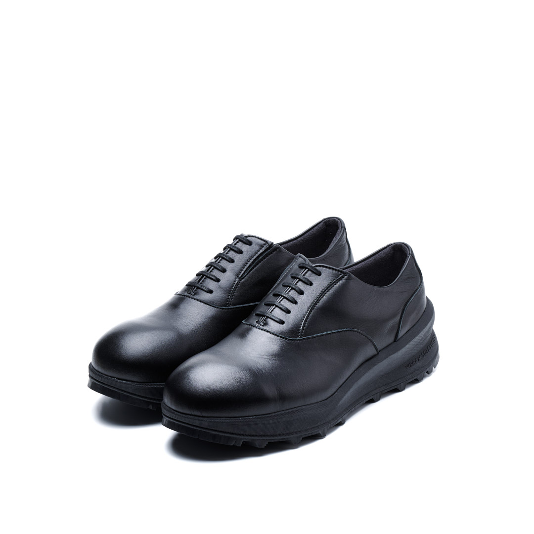 TRA-026　PLAIN TOE SHOES BL
