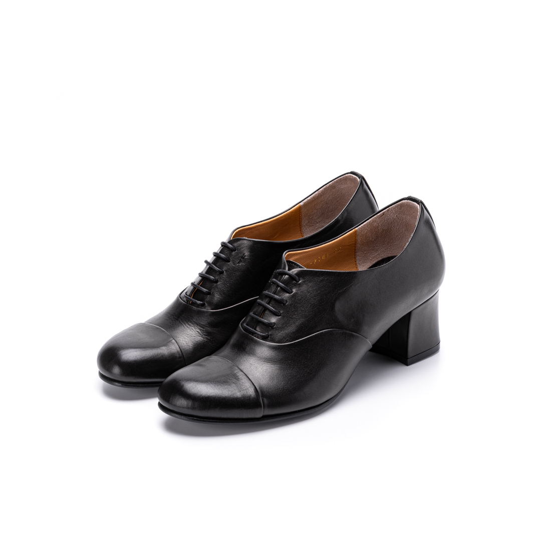 C-2243　STRAIGHT TIP HEEL SHOES BL