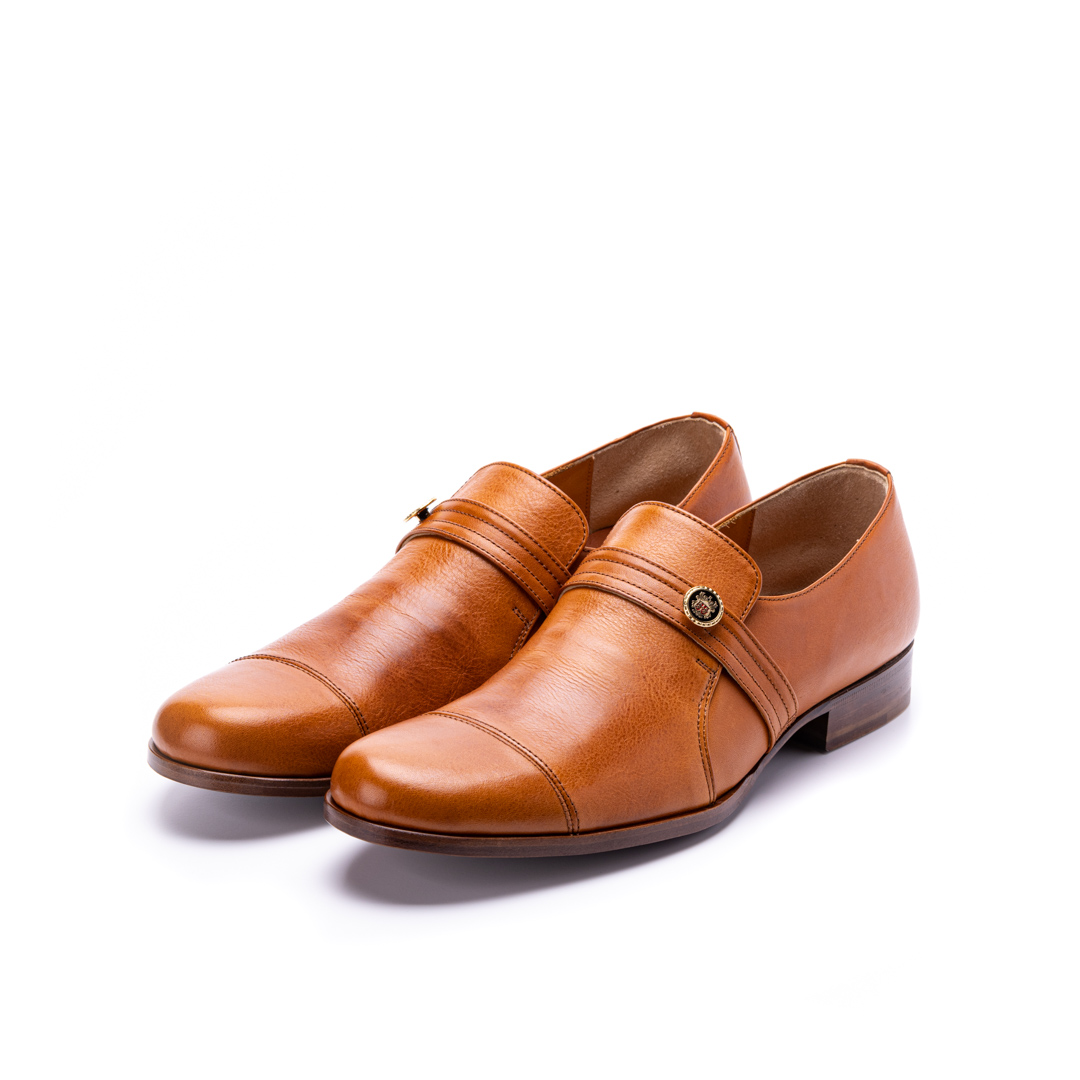 C-719　CLOISONNE BUTTONS SLIP-ON SHOES BR