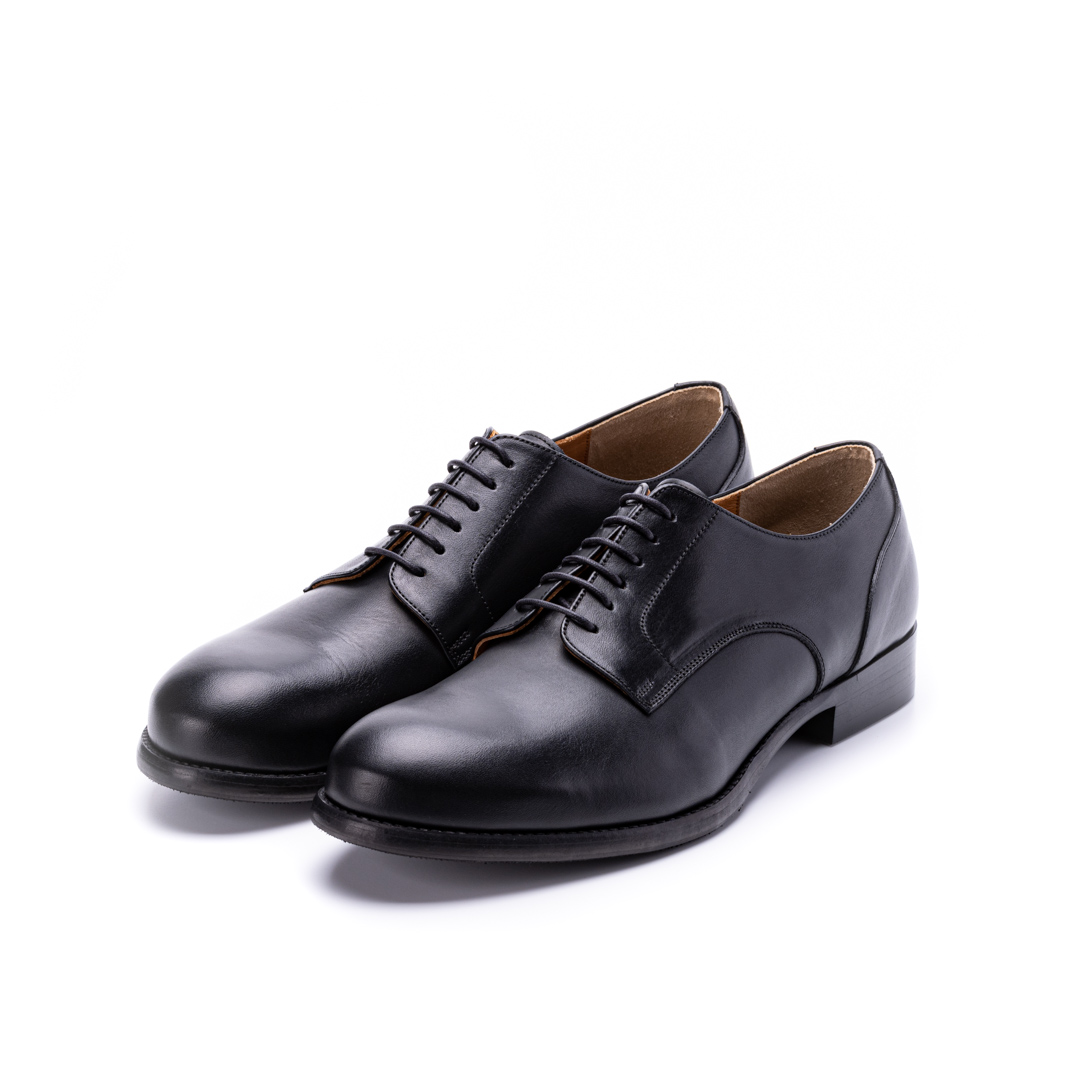 C-7013　PLAIN TOE SHOES BL