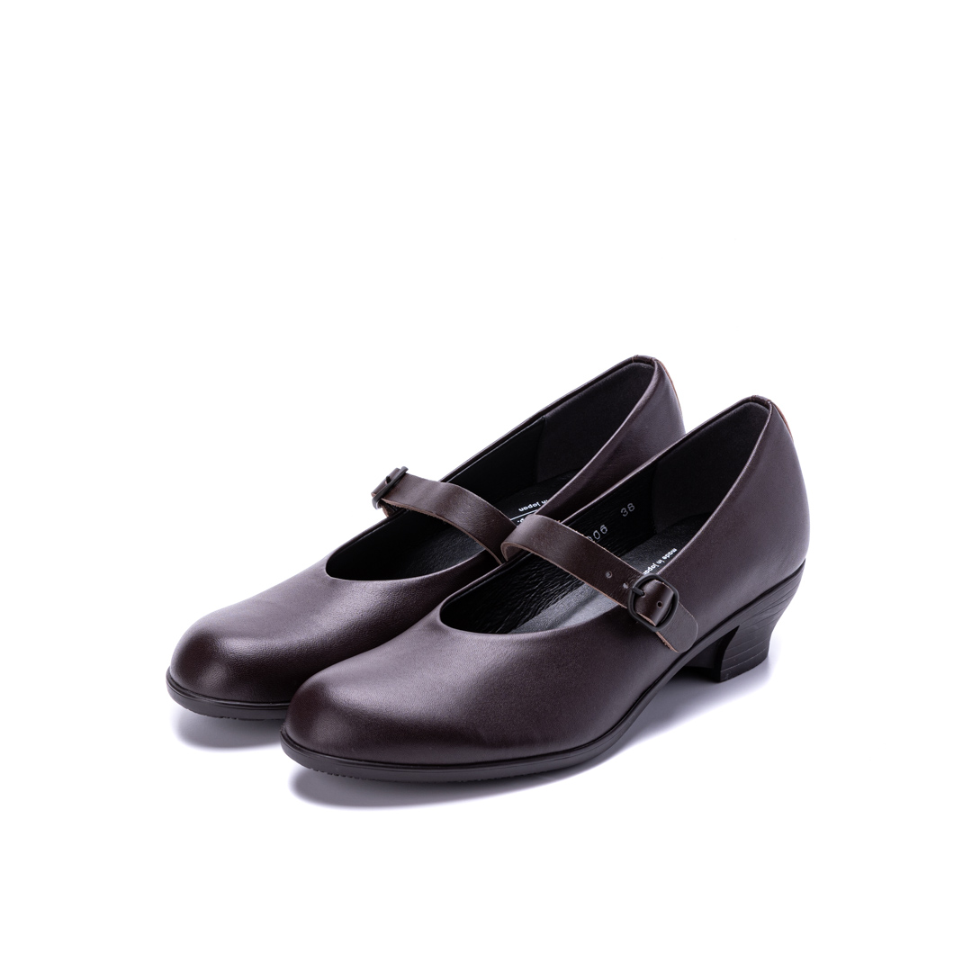 TR-006　ONE STRAP HEEL SHOES DBR