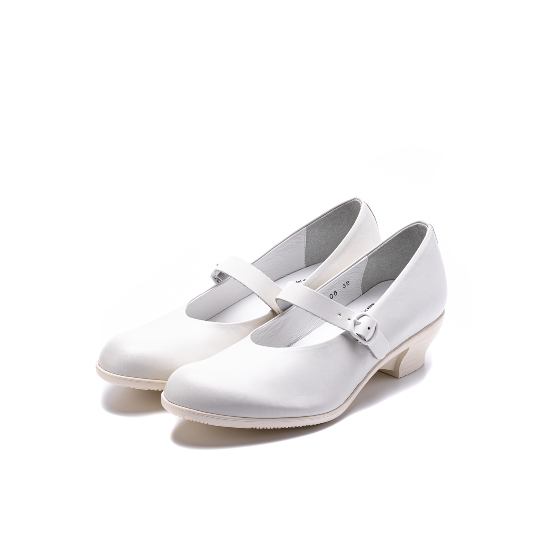TR-006　ONE STRAP HEEL SHOES  WH