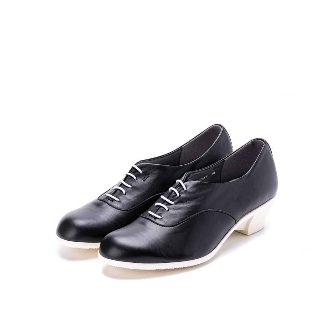 TR-007　LACE UP HEEL SHOES BL/WH