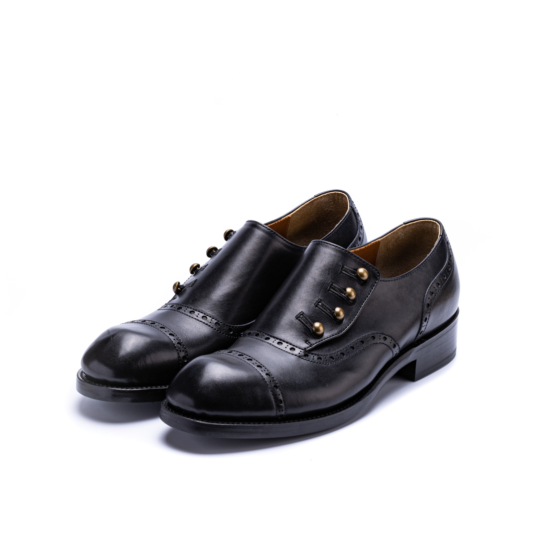 C-7047　BUTTON SHOES BL