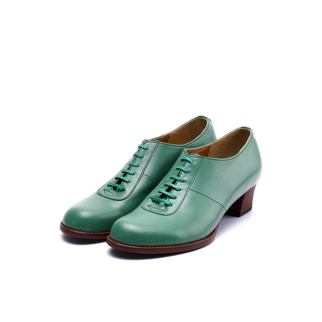 C-2343　LACE UP HEEL SHOES GR