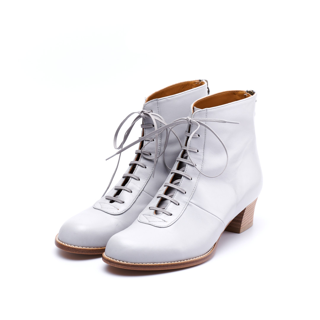 C-2344　LACE UP BACK ZIP HEEL BOOTS LGY