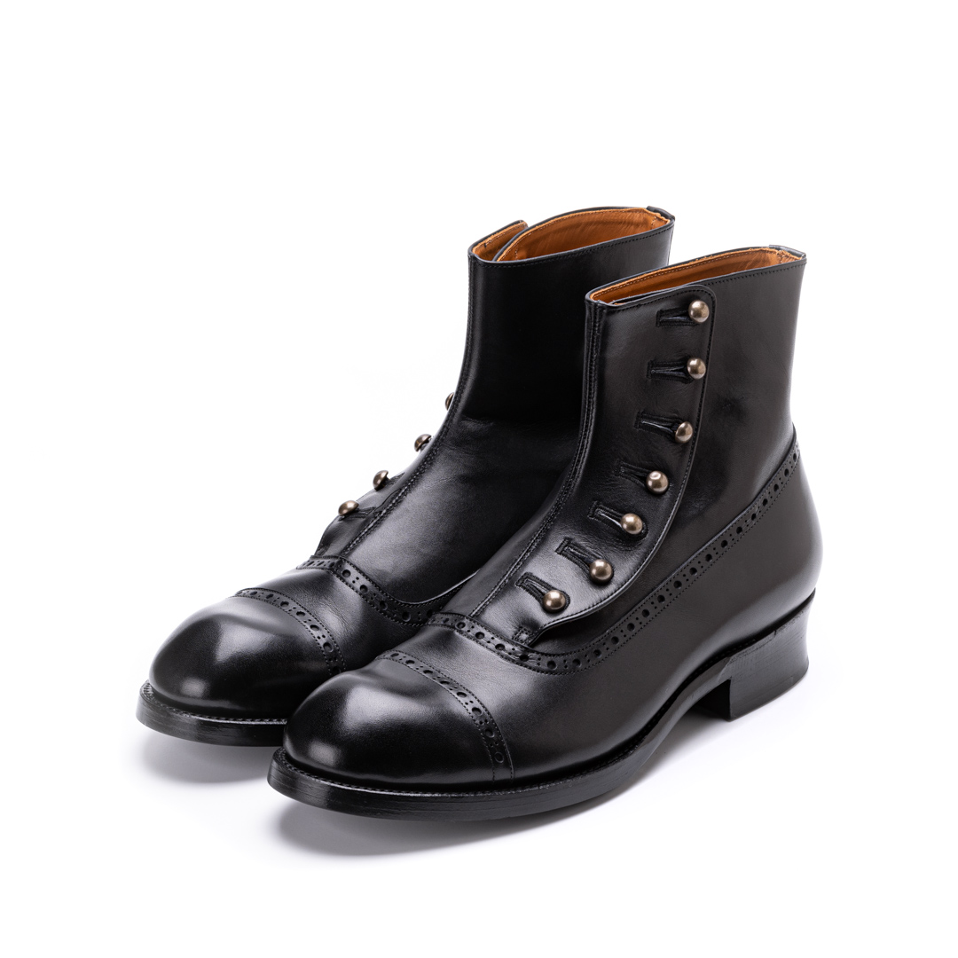 C-7039　BUTTON BOOTS BL